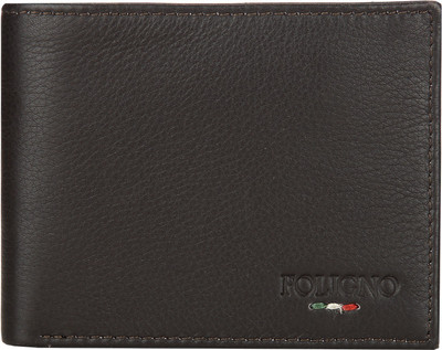 FOLIGNO Men Brown Genuine Leather Wallet(6 Card Slots)
