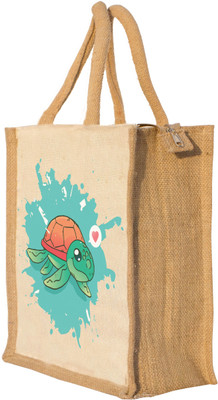 Nisol Cute Turtel Waterproof Lunch Bag(Beige, 12 inch)