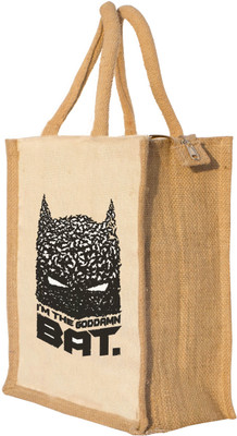 Nisol Godamn Batman Waterproof Lunch Bag(Beige, 12 inch)