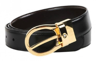 NIRYAT INTERNATIONAL Men Black Genuine Leather Belt