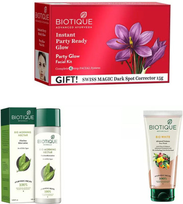 BIOTIQUE BIO PARTY GLOW FACIAL KIT, Morning Nectar Flawless Skin Moisturizer, white advanced fairness face wash(Set of 3)
BIOTIQUE BIO PARTY GLOW FACIAL KIT, Morning Nectar Flawless Skin Moisturizer, white advanced fairness face wash(Set of 3)