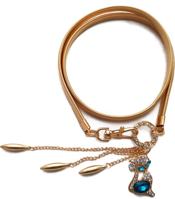 Vritraz Women Casual Gold Metal Belt