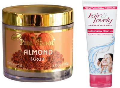 Pink Root ALMOND SCRUB 100G WITH FAIR & LOVELY INSTANT GLOW CLEAN-UP FACE WASH(Set of 2)
Pink Root ALMOND SCRUB 100G WITH FAIR & LOVELY INSTANT GLOW CLEAN-UP FACE WASH(Set of 2)