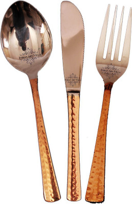 IndianArtVilla Steel Copper Cutlery Set ( 1 Spoon, 1 Fork, 1 Knife) Steel, Copper Cutlery Set(Pack of 3)
IndianArtVilla Steel Copper Cutlery Set ( 1 Spoon, 1 Fork, 1 Knife) Steel, Copper Cutlery Set(Pack of 3)