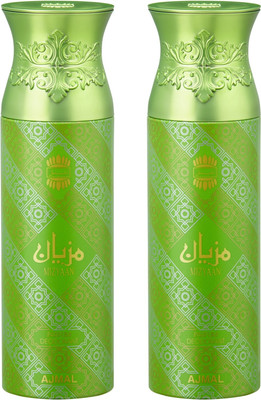 Ajmal Mizyaan & Mizyaan Deodorants Men & Women pack of 2 Deodorant Spray - For Men & Women(400 ml, Pack of 2)
Ajmal Mizyaan & Mizyaan Deodorants Men & Women pack of 2 Deodorant Spray - For Men & Women(400 ml, Pack of 2)