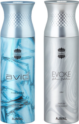Ajmal Avid & EvokeSilverHim Deodorants for Men pack of 2 Deodorant Spray - For Men(400 ml, Pack of 2)
Ajmal Avid & EvokeSilverHim Deodorants for Men pack of 2 Deodorant Spray - For Men(400 ml, Pack of 2)