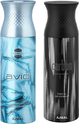Ajmal Avid & Carbon Deodorants for Men pack of 2 Deodorant Spray - For Men(400 ml, Pack of 2)
Ajmal Avid & Carbon Deodorants for Men pack of 2 Deodorant Spray - For Men(400 ml, Pack of 2)