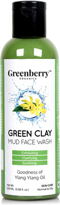 Greenberry Organics Green Clay Mud Face Wash | Exfoliating, Clarifying & Soothing | With goodness of Ylang Ylang Oil | Sulphates & Paraben Free Face Wash(100 ml)
Greenberry Organics Green Clay Mud Face Wash | Exfoliating, Clarifying & Soothing | With goodness of Ylang Ylang Oil | Sulphates & Paraben Free Face Wash(100 ml)