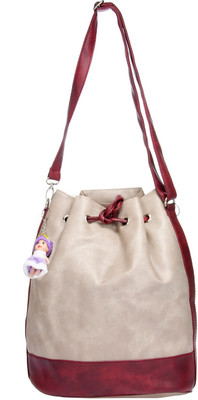 JG Shoppe Shoulder Bag(Beige, Maroon)