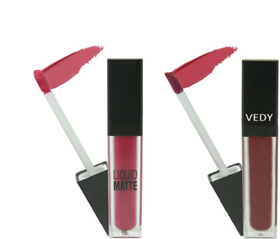 Vedy Matte Liquid Combo in Brown and Grape(Multicolor)