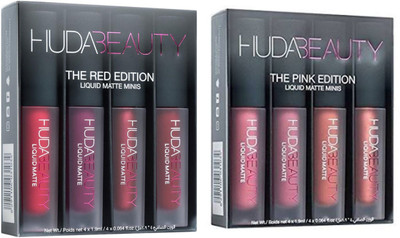 Huda Beauty Liquid Matte Lipstick Pink & Red Edition(Pink, Red, 16 ml)