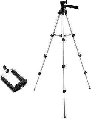 casadomani Portable & Adjustable Lightweight DSLR Camera Stand Tripod-3110 With Three-Dimensional Head & Quick Release Plate For Videos Cameras Camcorders with Mobile Holder Mount For Android Phone Tripod(Silver & Black, Supports Up to 1500)
casadomani Portable & Adjustable Lightweight DSLR Camera Stand Tripod-3110 With Three-Dimensional Head & Quick Release Plate For Videos Cameras Camcorders with Mobile Holder Mount For Android Phone Tripod(Silver & Black, Supports Up to 1500)