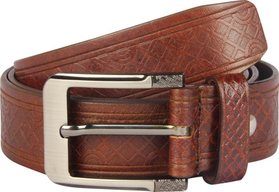 Raza Men Casual Tan Genuine Leather Belt