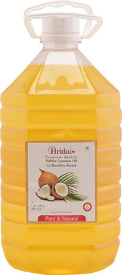 Hridai Premium Quality Edible Coconut Oil Expeller Pressed - 5,000 ml, 5l Coconut Oil Plastic Bottle(5 L)
Hridai Premium Quality Edible Coconut Oil Expeller Pressed - 5,000 ml, 5l Coconut Oil Plastic Bottle(5 L)