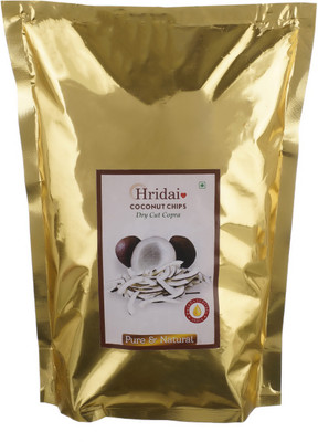 Hridai Coconut Chips Dry Cut Copra 950 gms Coconut(950 g, Pouch)