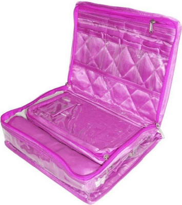 Sarohi Satin Jewellery 4 Pouch 1 roll Bangle Necklace Earrings Tops Studs Half Set Bag Box Case Organizer for Women make up kit Vanity Box Vanity Box(Purple)
Sarohi Satin Jewellery 4 Pouch 1 roll Bangle Necklace Earrings Tops Studs Half Set Bag Box Case Organizer for Women make up kit Vanity Box Vanity Box(Purple)