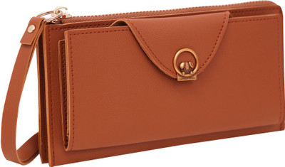 Bee fashionable Women Tan Artificial Leather Wrist Wallet(6 Card Slots), Matt tan
Bee fashionable Women Tan Artificial Leather Wrist Wallet(6 Card Slots), Matt tan