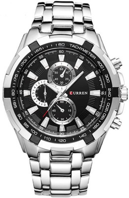 Curren 8023-SLV-BK Watch - For Men