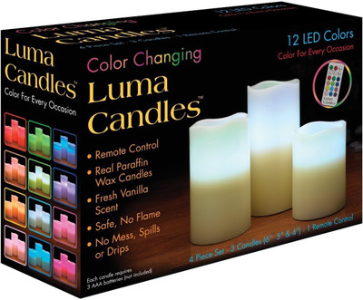 Luma Candles LED LC Candle(White, Pack of 3)