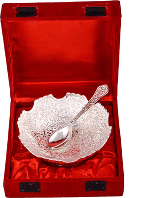 Ellegent Cut Bowl Pattern Silver Pattern Bowl with Spoon Set Silver Plated Decorative Platter(Silver, Pack of 2)
Ellegent Cut Bowl Pattern Silver Pattern Bowl with Spoon Set Silver Plated Decorative Platter(Silver, Pack of 2)