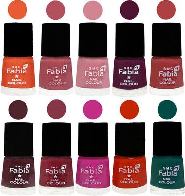 FABIA Matte Nail Polish Combo/Multicolor Nail Polish/Mix Color/Combo Color Set of 10pcs(6ml each) 110201821 Sour Orange-Mauve Pink-Rose-Boysenberry-Peach-Wine-Wine Red-Pink Pink-Fire Orange-Baby Pink(Pack of 10)
FABIA Matte Nail Polish Combo/Multicolor Nail Polish/Mix Color/Combo Color Set of 10pcs(6ml each) 110201821 Sour Orange-Mauve Pink-Rose-Boysenberry-Peach-Wine-Wine Red-Pink Pink-Fire Orange-Baby Pink(Pack of 10)