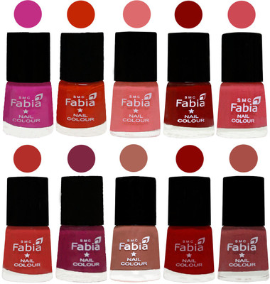 FABIA Matte Nail Polish Combo/Multicolor Nail Polish/Mix Color/Combo Color Set of 10pcs(6ml each) 110201963 Pink Pink-Fire Orange-Baby Pink-Bold Red-Strawberry-Candy Orange-Dark Magenta-Coral-Red-Dark Peach(Pack of 10)
FABIA Matte Nail Polish Combo/Multicolor Nail Polish/Mix Color/Combo Color Set of 10pcs(6ml each) 110201963 Pink Pink-Fire Orange-Baby Pink-Bold Red-Strawberry-Candy Orange-Dark Magenta-Coral-Red-Dark Peach(Pack of 10)