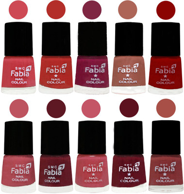 FABIA Matte Nail Polish Combo/Multicolor Nail Polish/Mix Color/Combo Color Set of 10pcs(6ml each) 110202025 Strawberry-Candy Orange-Dark Magenta-Coral-Red-Coral Pink -Jam-Light Pink-Maroon-Dark Peach(Pack of 10)
FABIA Matte Nail Polish Combo/Multicolor Nail Polish/Mix Color/Combo Color Set of 10pcs(6ml each) 110202025 Strawberry-Candy Orange-Dark Magenta-Coral-Red-Coral Pink -Jam-Light Pink-Maroon-Dark Peach(Pack of 10)