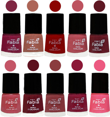 FABIA Matte Nail Polish Combo/Multicolor Nail Polish/Mix Color/Combo Color Set of 10pcs(6ml each) 110202053 Dark Magenta-Coral-Red-Coral Pink -Jam-Light Pink-Maroon-Dark Nude-Pure Wine-Shock Pink Light(Pack of 10)
FABIA Matte Nail Polish Combo/Multicolor Nail Polish/Mix Color/Combo Color Set of 10pcs(6ml each) 110202053 Dark Magenta-Coral-Red-Coral Pink -Jam-Light Pink-Maroon-Dark Nude-Pure Wine-Shock Pink Light(Pack of 10)