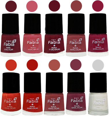 FABIA Matte Nail Polish Combo/Multicolor Nail Polish/Mix Color/Combo Color Set of 10pcs(6ml each) 110202096 Jam-Light Pink-Maroon-Dark Nude-Pure Wine-Orange-Reddish Red-Dark Peach-Plum-White(Pack of 10)
FABIA Matte Nail Polish Combo/Multicolor Nail Polish/Mix Color/Combo Color Set of 10pcs(6ml each) 110202096 Jam-Light Pink-Maroon-Dark Nude-Pure Wine-Orange-Reddish Red-Dark Peach-Plum-White(Pack of 10)