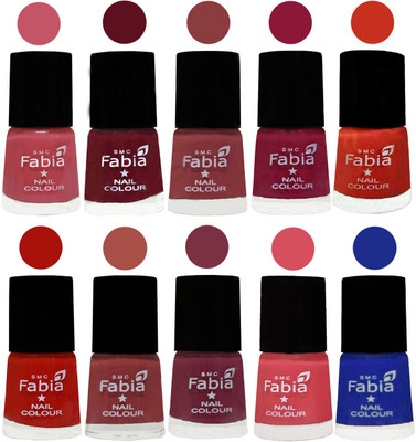 FABIA Matte Nail Polish Combo/Multicolor Nail Polish/Mix Color/Combo Color Set of 10pcs(6ml each) 110202101 Light Pink-Maroon-Dark Nude-Pure Wine-Orange-Reddish Red-Dark Peach-Plum-Punch Pink-Shock Blue Dark(Pack of 10)
FABIA Matte Nail Polish Combo/Multicolor Nail Polish/Mix Color/Combo Color Set of 10pcs(6ml each) 110202101 Light Pink-Maroon-Dark Nude-Pure Wine-Orange-Reddish Red-Dark Peach-Plum-Punch Pink-Shock Blue Dark(Pack of 10)