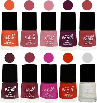 FABIA Matte Nail Polish Combo/Multicolor Nail Polish/Mix Color/Combo Color Set of 10pcs(6ml each) 110201824 Sour Orange-Mauve Pink-Rose-Boysenberry-Peach-Wine-Wine Red-Pink Pink-Fire Orange-Baby Pink(Pack of 10)
FABIA Matte Nail Polish Combo/Multicolor Nail Polish/Mix Color/Combo Color Set of 10pcs(6ml each) 110201824 Sour Orange-Mauve Pink-Rose-Boysenberry-Peach-Wine-Wine Red-Pink Pink-Fire Orange-Baby Pink(Pack of 10)