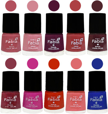 FABIA Matte Nail Polish Combo/Multicolor Nail Polish/Mix Color/Combo Color Set of 10pcs(6ml each) 110201846 Mauve Pink-Rose-Boysenberry-Peach-Wine-Wine Red-Pink Pink-Fire Orange-Baby Pink-Shock Blue Dark(Pack of 10)
FABIA Matte Nail Polish Combo/Multicolor Nail Polish/Mix Color/Combo Color Set of 10pcs(6ml each) 110201846 Mauve Pink-Rose-Boysenberry-Peach-Wine-Wine Red-Pink Pink-Fire Orange-Baby Pink-Shock Blue Dark(Pack of 10)