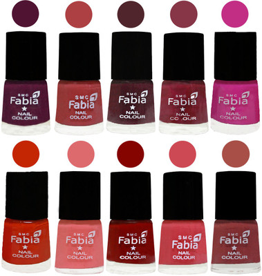 FABIA Matte Nail Polish Combo/Multicolor Nail Polish/Mix Color/Combo Color Set of 10pcs(6ml each) 110201885 Boysenberry-Peach-Wine-Wine Red-Pink Pink-Fire Orange-Baby Pink-Bold Red-Strawberry-Dark Peach(Pack of 10)
FABIA Matte Nail Polish Combo/Multicolor Nail Polish/Mix Color/Combo Color Set of 10pcs(6ml each) 110201885 Boysenberry-Peach-Wine-Wine Red-Pink Pink-Fire Orange-Baby Pink-Bold Red-Strawberry-Dark Peach(Pack of 10)