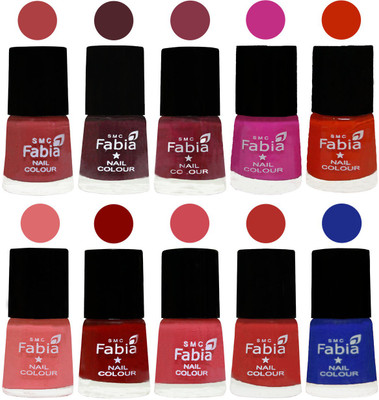 FABIA Matte Nail Polish Combo/Multicolor Nail Polish/Mix Color/Combo Color Set of 10pcs(6ml each) 110201912 Peach-Wine-Wine Red-Pink Pink-Fire Orange-Baby Pink-Bold Red-Strawberry-Candy Orange-Shock Blue Dark(Pack of 10)
FABIA Matte Nail Polish Combo/Multicolor Nail Polish/Mix Color/Combo Color Set of 10pcs(6ml each) 110201912 Peach-Wine-Wine Red-Pink Pink-Fire Orange-Baby Pink-Bold Red-Strawberry-Candy Orange-Shock Blue Dark(Pack of 10)