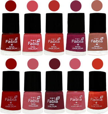 FABIA Matte Nail Polish Combo/Multicolor Nail Polish/Mix Color/Combo Color Set of 10pcs(6ml each) 110202009 Bold Red-Strawberry-Candy Orange-Dark Magenta-Coral-Red-Coral Pink -Jam-Light Pink-Orange(Pack of 10)
FABIA Matte Nail Polish Combo/Multicolor Nail Polish/Mix Color/Combo Color Set of 10pcs(6ml each) 110202009 Bold Red-Strawberry-Candy Orange-Dark Magenta-Coral-Red-Coral Pink -Jam-Light Pink-Orange(Pack of 10)