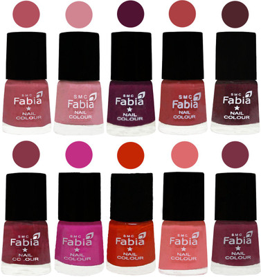 FABIA Matte Nail Polish Combo/Multicolor Nail Polish/Mix Color/Combo Color Set of 10pcs(6ml each) 110201841 Mauve Pink-Rose-Boysenberry-Peach-Wine-Wine Red-Pink Pink-Fire Orange-Baby Pink-Plum(Pack of 10)
FABIA Matte Nail Polish Combo/Multicolor Nail Polish/Mix Color/Combo Color Set of 10pcs(6ml each) 110201841 Mauve Pink-Rose-Boysenberry-Peach-Wine-Wine Red-Pink Pink-Fire Orange-Baby Pink-Plum(Pack of 10)