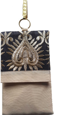 Mahadev Exports Mobile pouch with zip behind Mobile Pouch(Gold)