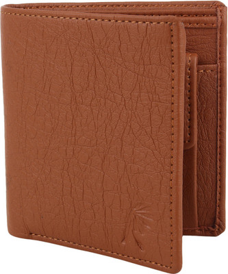 R Men Formal Tan Artificial Leather Wallet(5 Card Slots)