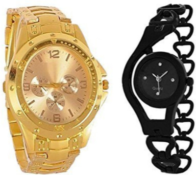 MVS MVSF1294 Combo Of Gold Colour Rosra And Black Metal Chain Strap Analog Watch - For Men & Women
MVS MVSF1294 Combo Of Gold Colour Rosra And Black Metal Chain Strap Analog Watch - For Men & Women