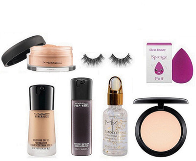 divas beauty Sponge Puff & Mac Mineralize Liquid Foundation & Primer & Makeup remover & Compact & Loose Powder & Eyelashes(Set of 7)
divas beauty Sponge Puff & Mac Mineralize Liquid Foundation & Primer & Makeup remover & Compact & Loose Powder & Eyelashes(Set of 7)