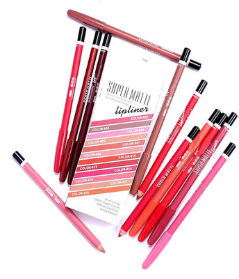 firstzon™ Super matte lipliner set of 12(multicolor)