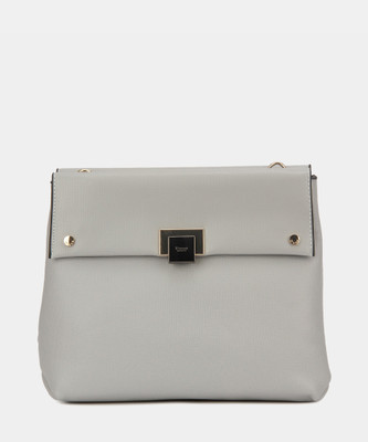 Dune London Women Casual Grey Banana Fibre Hand-held Bag