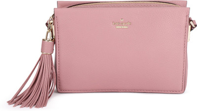Kate Spade Women Casual Pink Genuine Leather Sling Bag