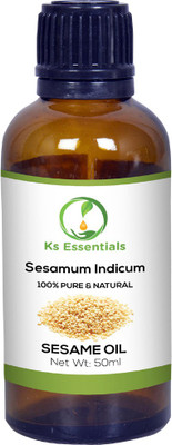 Ks Essentials 100% Pure Sesame Oil 100ml (Sesamum indicum) Natural Therapeutic Grade (50ml)(50 ml)
Ks Essentials 100% Pure Sesame Oil 100ml (Sesamum indicum) Natural Therapeutic Grade (50ml)(50 ml)
