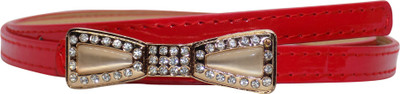 Forty Hands Women Casual Red Artificial Leather Belt