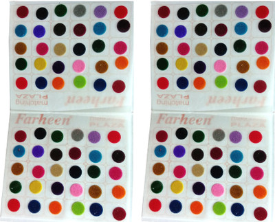 Farheen MATCHING PLAZA FOREHEAD Multicolor Bindis(INDIAN FANCY BINDI)