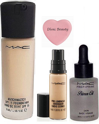 divas beauty Silicon puff , matchmaster spf 15 foundation found de teint with prep+prime skin base visage primer oil & pro longwear concealer(Set of 4)
divas beauty Silicon puff , matchmaster spf 15 foundation found de teint with prep+prime skin base visage primer oil & pro longwear concealer(Set of 4)