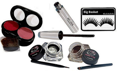 big basket Eyelashes, Mac Brooke Candy Mascara,Hello Kitty Eyeliner&2 Shade Blusher(Set of 4)
big basket Eyelashes, Mac Brooke Candy Mascara,Hello Kitty Eyeliner&2 Shade Blusher(Set of 4)