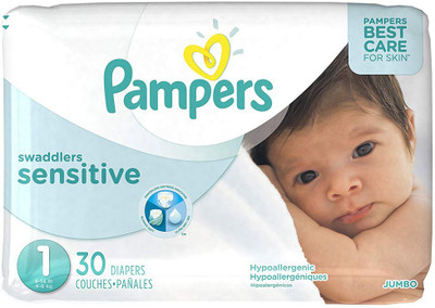 Pampers Swaddlers Sensitive Disposable Diapers Newborn Size 1 (8-14 lb), 30 Count, JUMBO - M(30 Pieces)
Pampers Swaddlers Sensitive Disposable Diapers Newborn Size 1 (8-14 lb), 30 Count, JUMBO - M(30 Pieces)