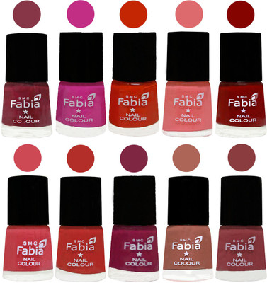 FABIA Matte Nail Polish Combo/Multicolor Nail Polish/Mix Color/Combo Color Set of 10pcs(6ml each) 110201941 Wine Red-Pink Pink-Fire Orange-Baby Pink-Bold Red-Strawberry-Candy Orange-Dark Magenta-Coral-Dark Nude(Pack of 10)
FABIA Matte Nail Polish Combo/Multicolor Nail Polish/Mix Color/Combo Color Set of 10pcs(6ml each) 110201941 Wine Red-Pink Pink-Fire Orange-Baby Pink-Bold Red-Strawberry-Candy Orange-Dark Magenta-Coral-Dark Nude(Pack of 10)